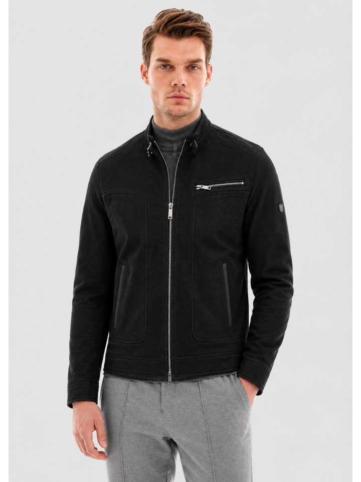 Jacke Slim Fit in Schwarz