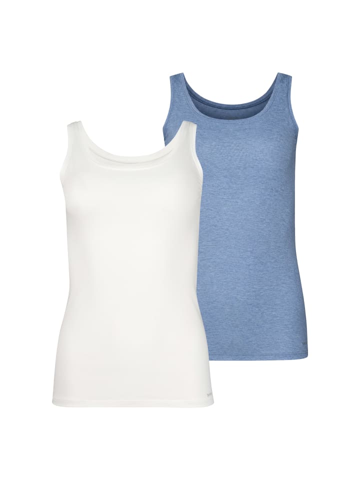 2er P Tanktop Advantage Cotton Stretch in Mehrfarbig