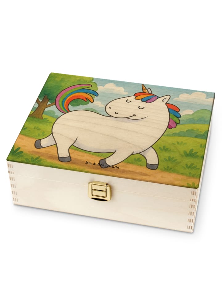Teebox Einhorn Stolzieren Design ohne Spruch in Weiß