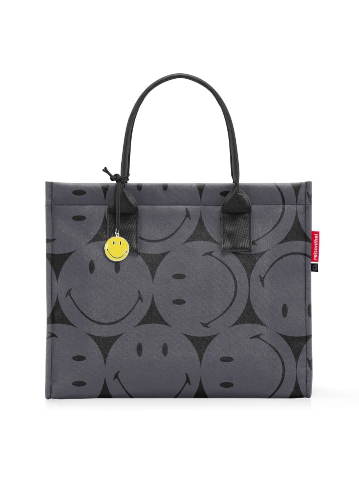 Daily Shopper Tasche 42 cm smiley grey