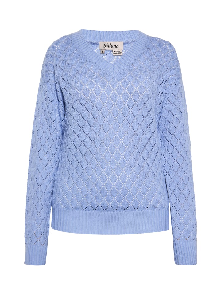 Damen Pullover in TAUBENBLAU