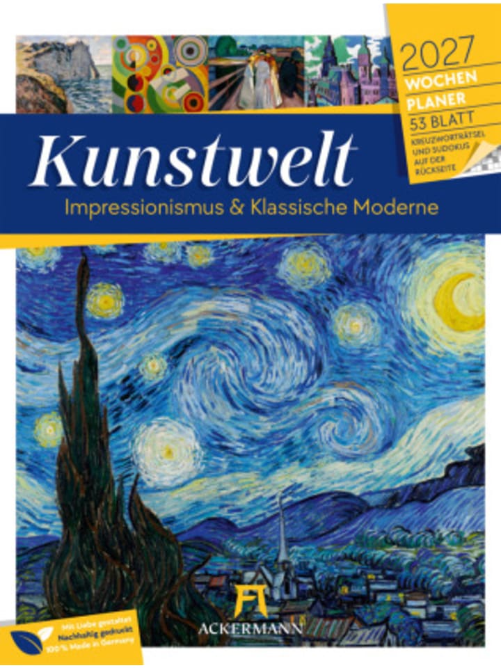Kalender - Kunstwelt Wochenplaner Kalender 2027 | Impressionismus und Klassisch