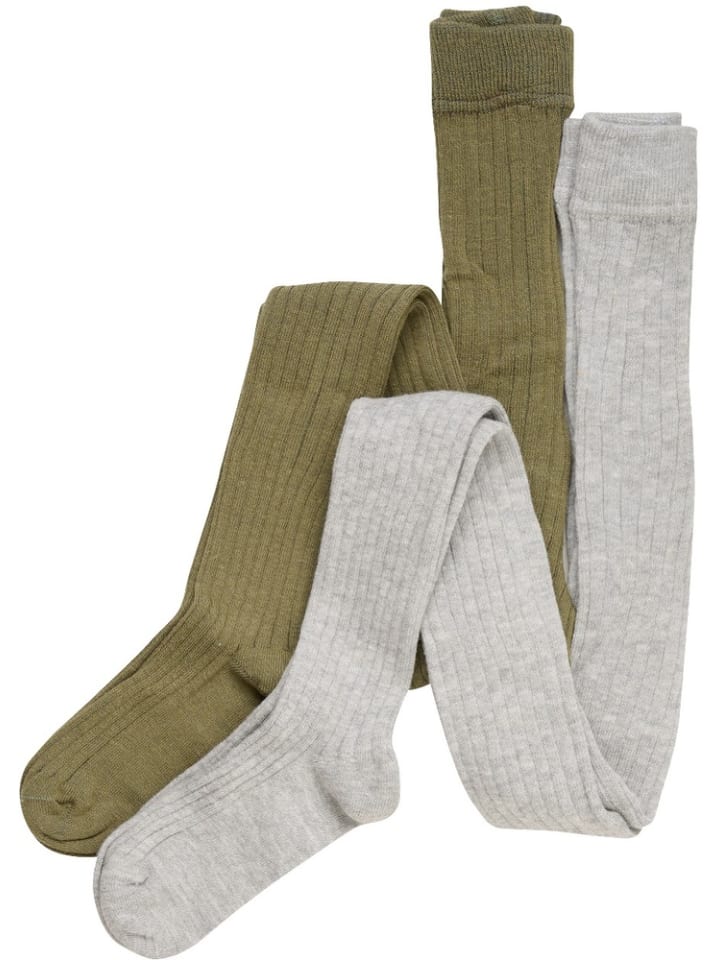 Strumpfhose "Stocking-solid rib 2-pack" in Grau