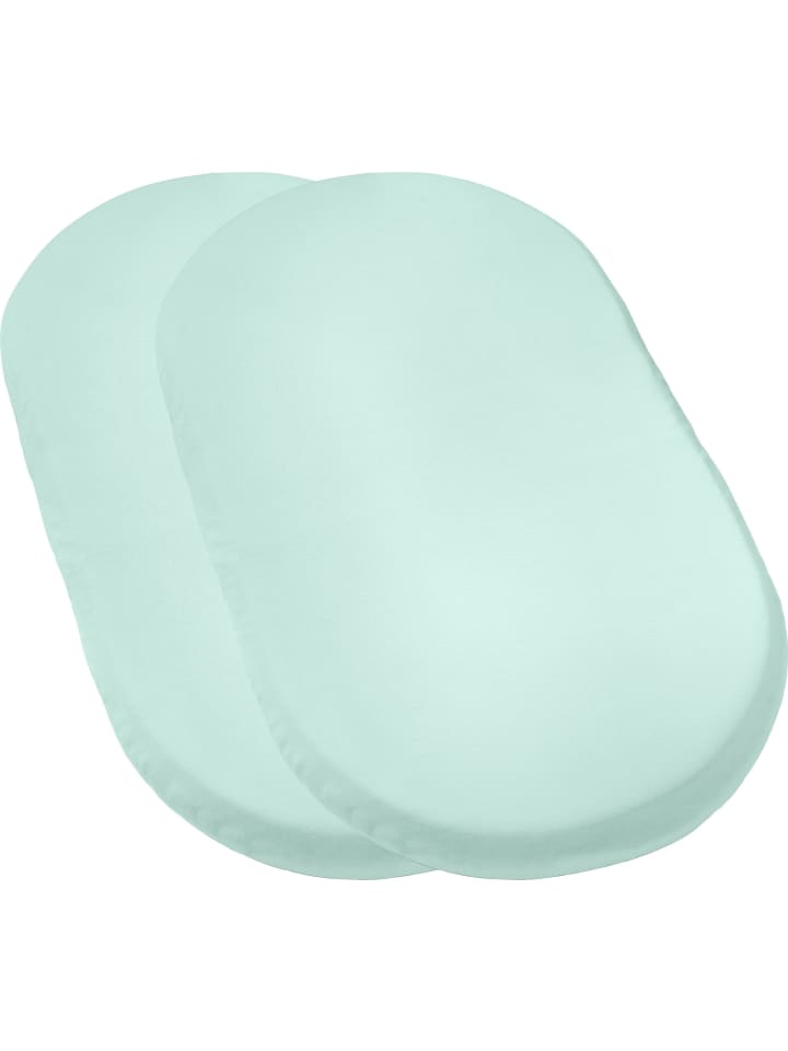 Single-Jersey Baby-Spannbettlaken 2er-Pack Murnau in mint