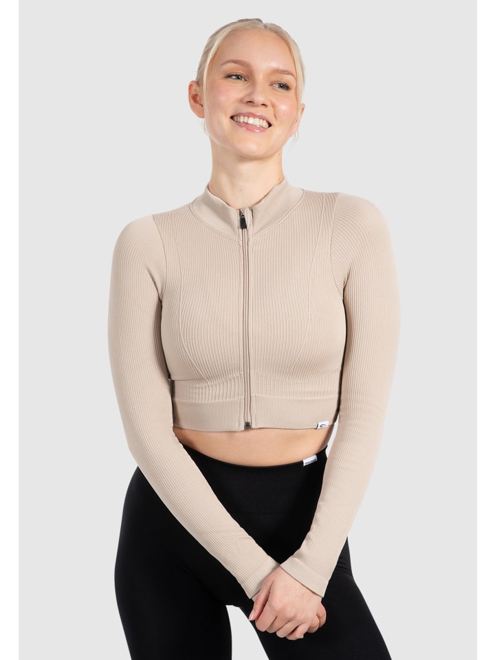 Cropjacke Kompression Zeya - Bitte eine Nummer größer bestellen in Beige