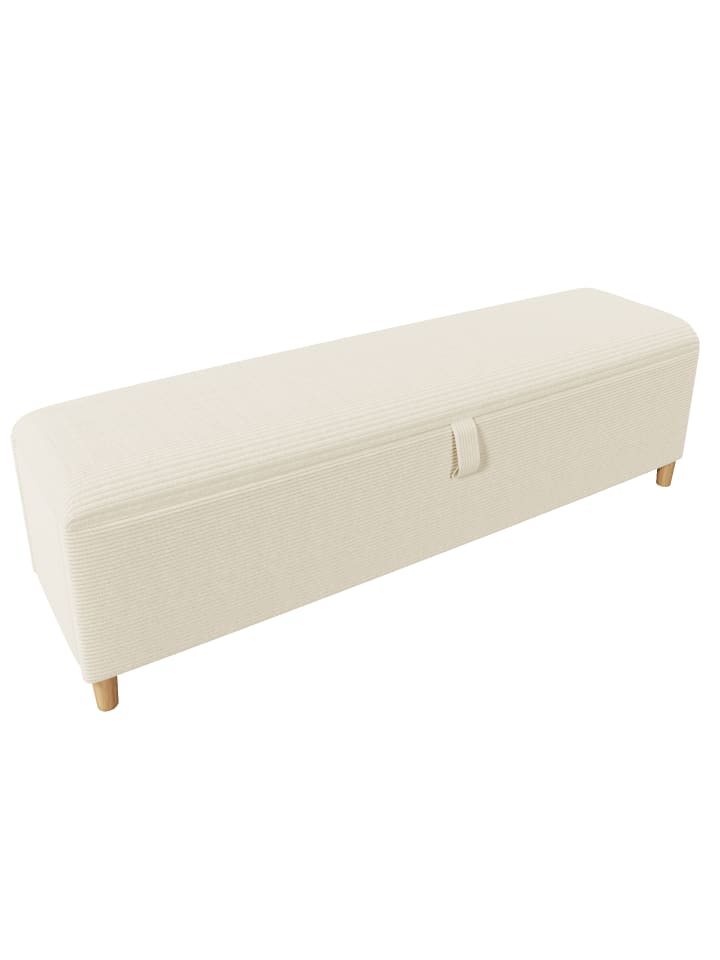 Bettbank mit Stauraum Polsterbank für Schlafzimmer Wohnzimmer 145 x 38 cm