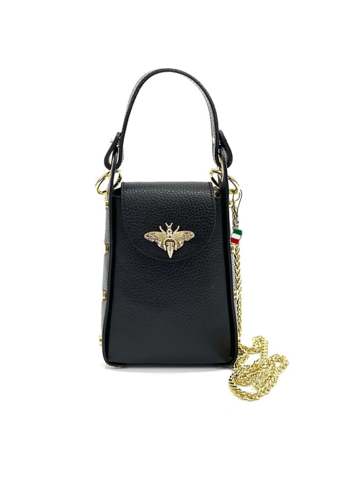 Florence Umhängetasche Leder schwarz ca. 13cm