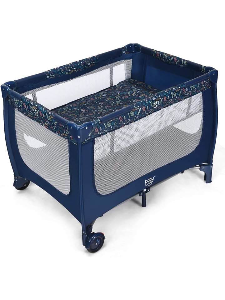2 in 1 Reisebett in Blau