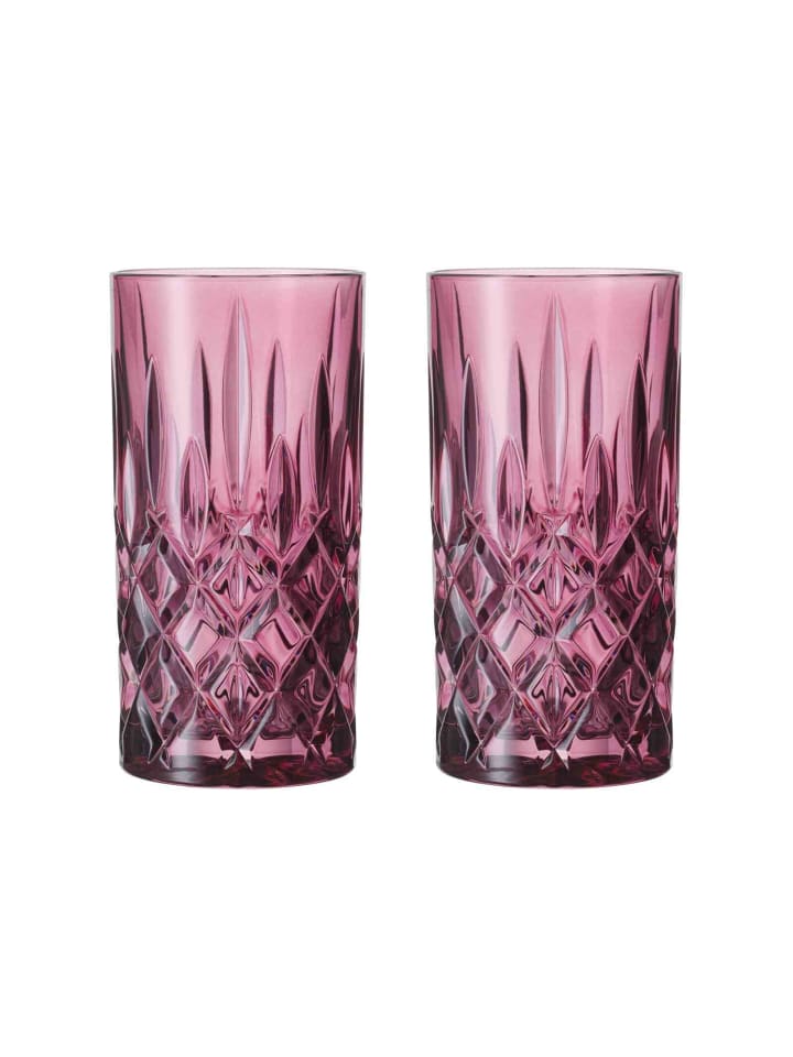 2er Set Longdrinkgläser Noblesse in Berry 395 ml