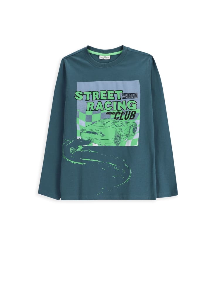 Langarmshirt aus Baumwolle in grün