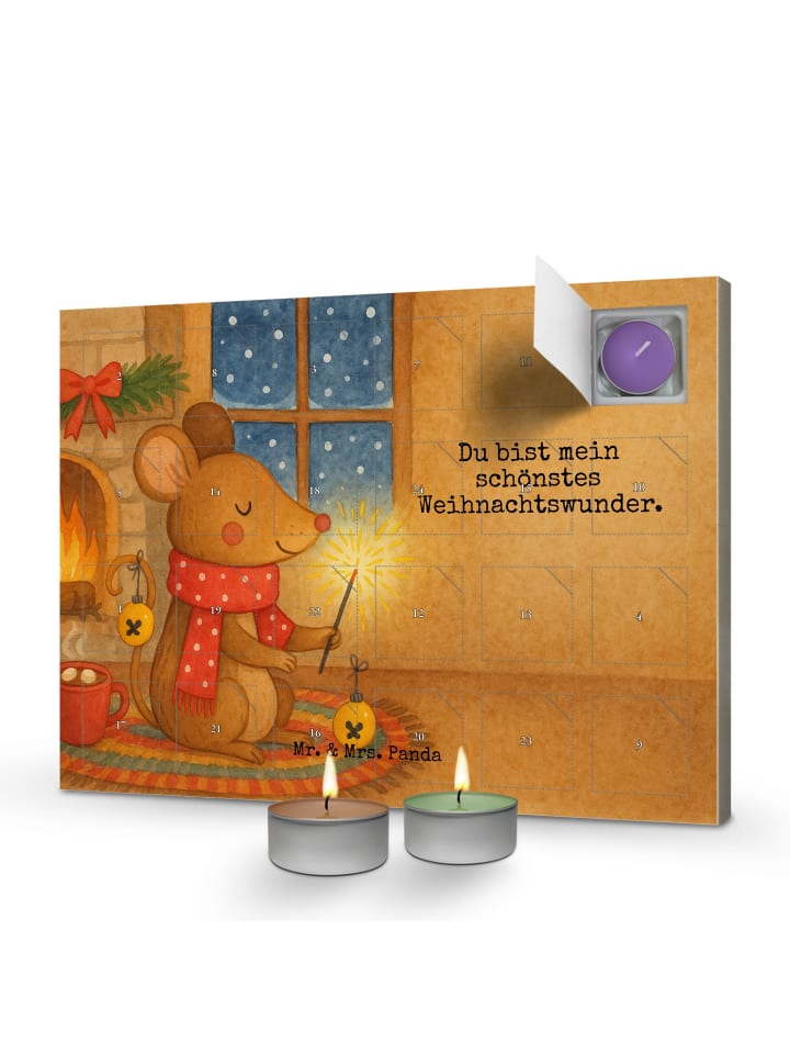 Duftkerzen Adventskalender Maus Weihnachten Des... in Weiß
