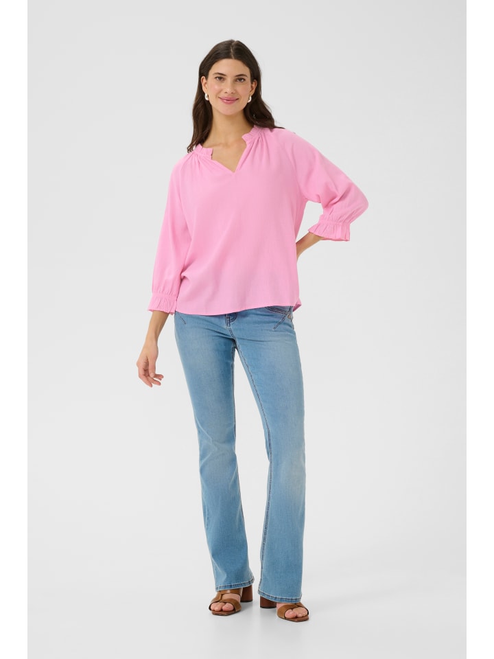 Langarm-Bluse CRVenta Regular fit in Begonia Pink