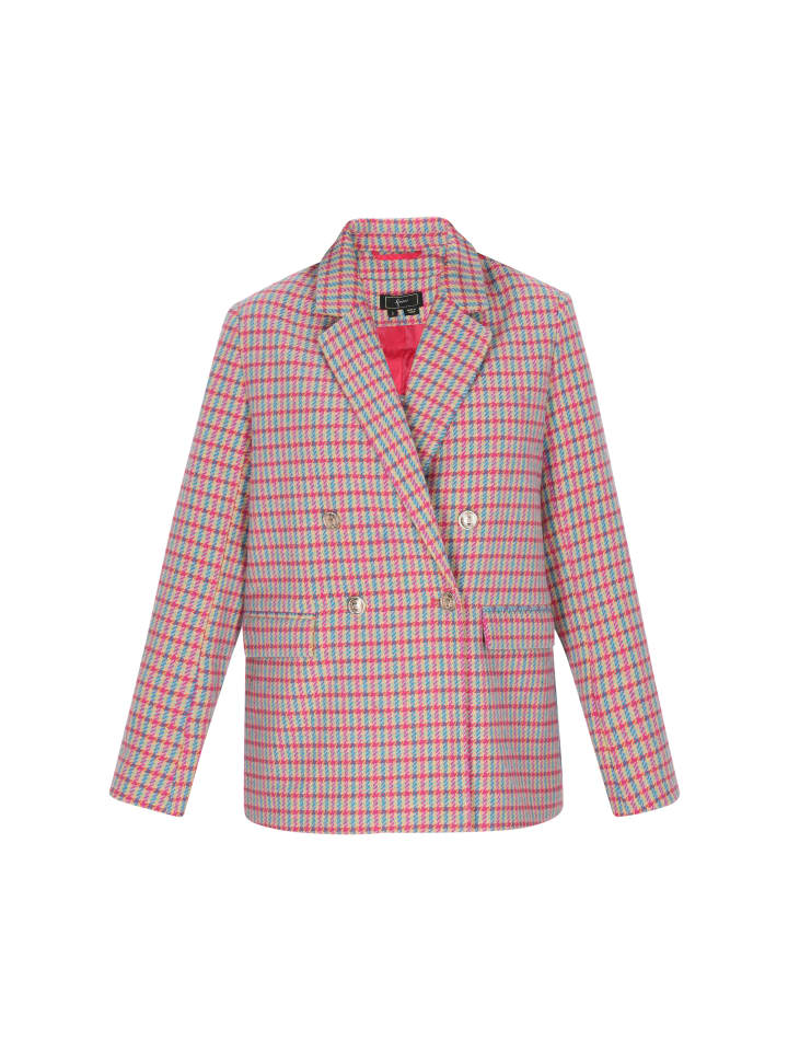 Women Jacket in blue pink yellow