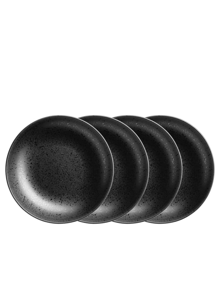 Suppenteller-Set, Steinzeug Essential in Schwarz