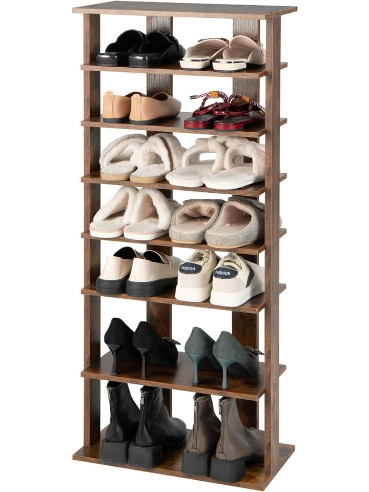 8 stufig Schuhständer in Braun