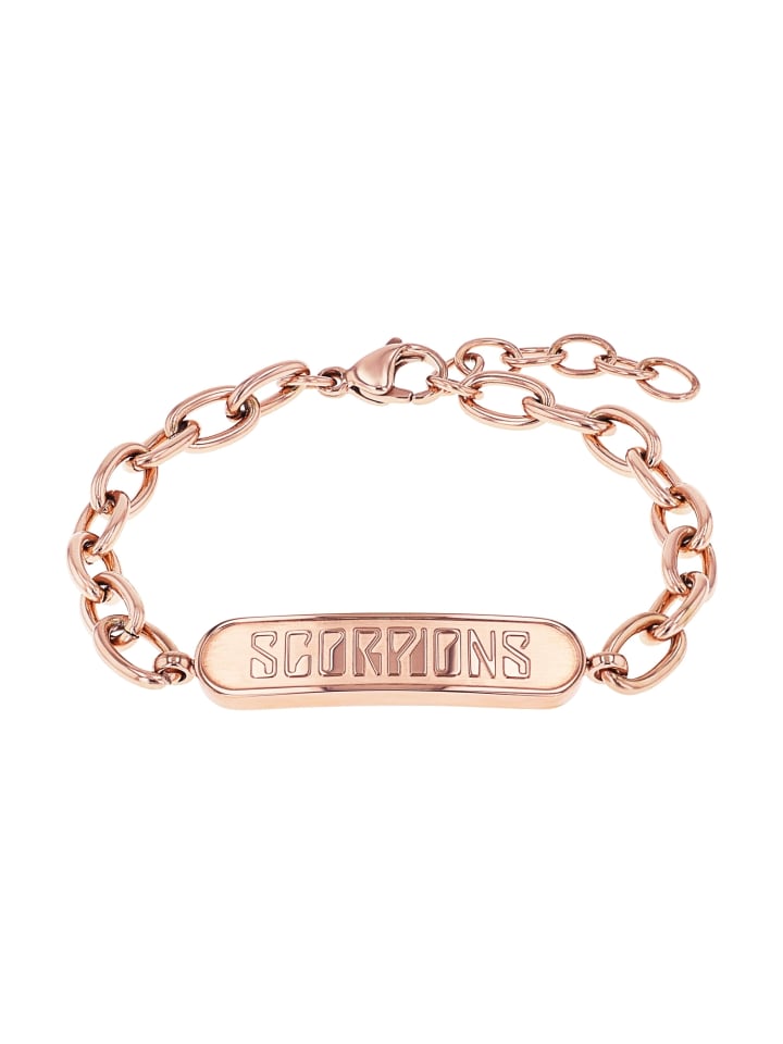 Identarmband Edelstahl, IP Rose in Roségold