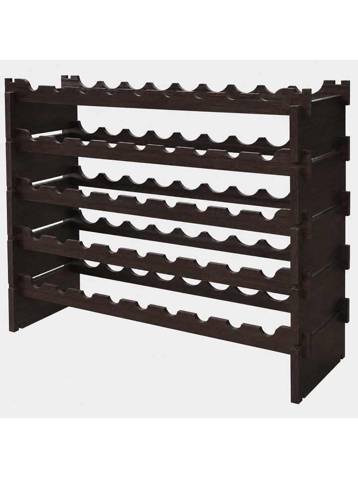 Weinregal in Braun - (B)85 x (H)68 x (T)25,5 cm