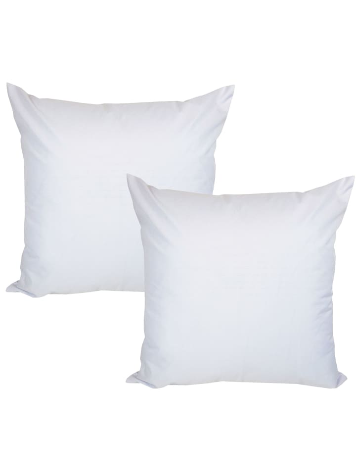 2er Set Outdoor Kissenhülle 45x45cm Uni in Weiß