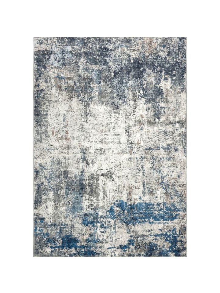 Kurzflor Teppich Eva 328 in Blau