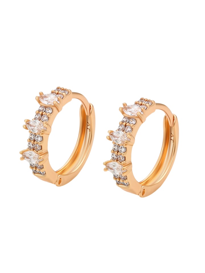Women Earrings in ROSE_GOLD_WHITE