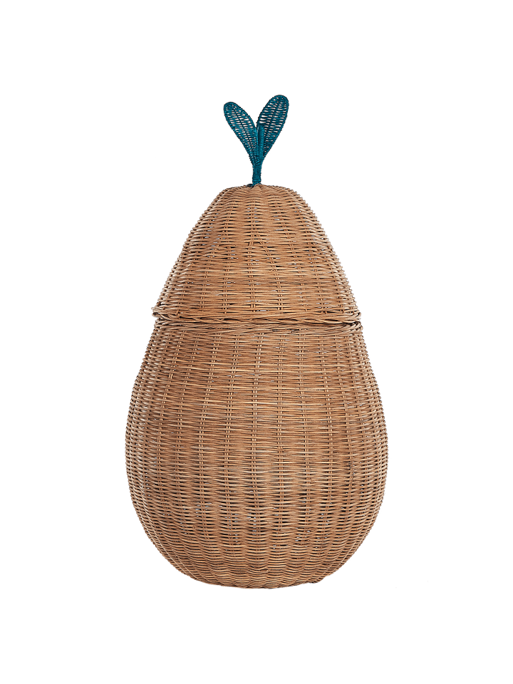 Korb VAGSOY in Naturfarben/Beige/Grün - (W) 40 x (H) 77 x (L) 40 cm