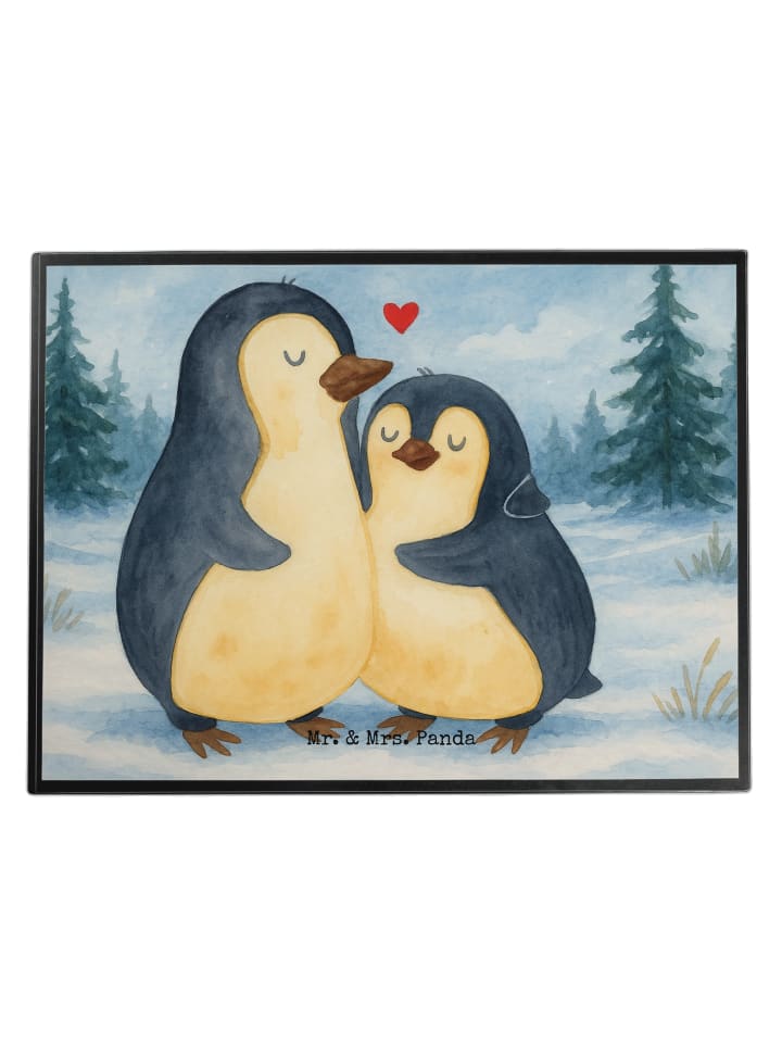 Schreibtischunterlage Pinguin umarmen Design oh... in Weiß