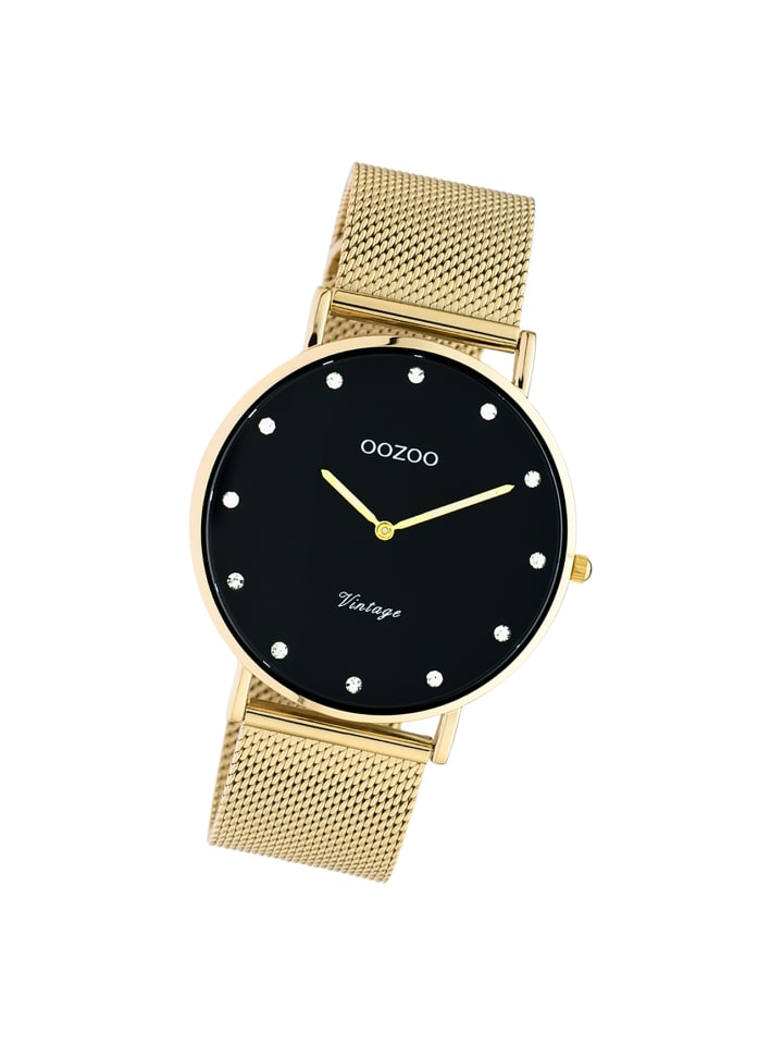 Analog-Armbanduhr Oozoo Vintage Series gold groß (ca. 40mm)