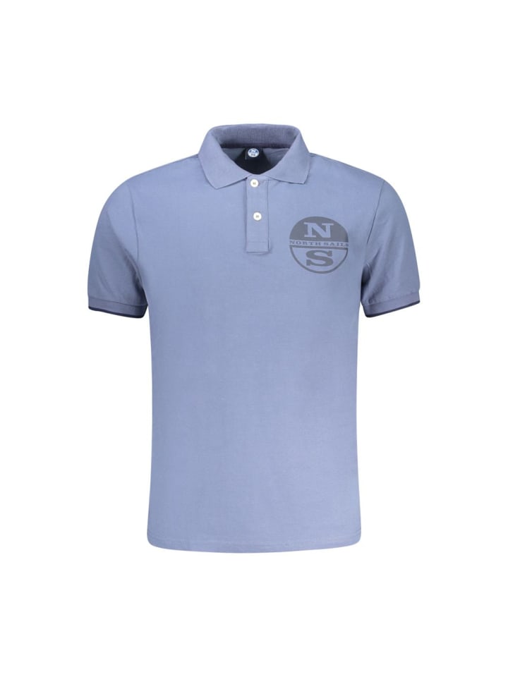 Blau Baumwolle Herren Polo