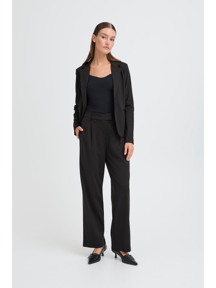 Stoffhose IHKATE Loose fit in Black