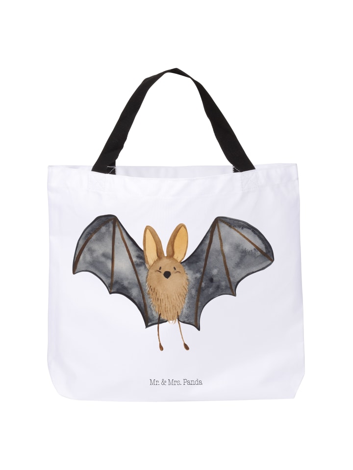 Stofftasche Fledermaus Flügel ohne Spruch in Weiß