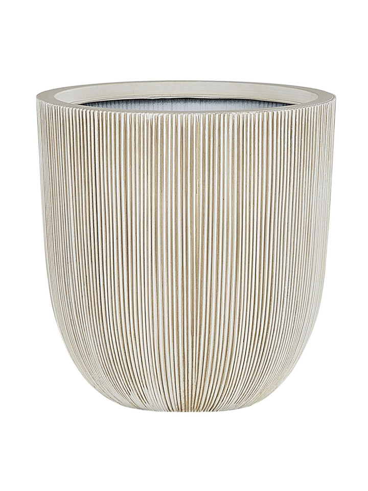 Outdoor Blumentopf CHIOS in Weiß/Beige - (W) 31 x (H) 33 x (L) 31 cm