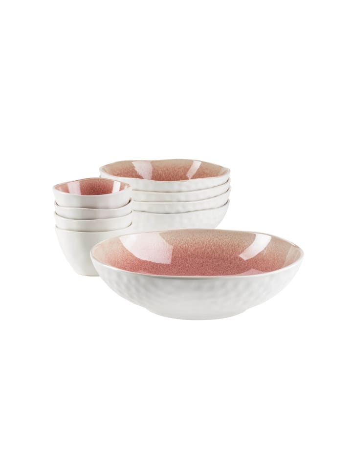 Salatschüssel-Set, Steinzeug Frozen in Berry