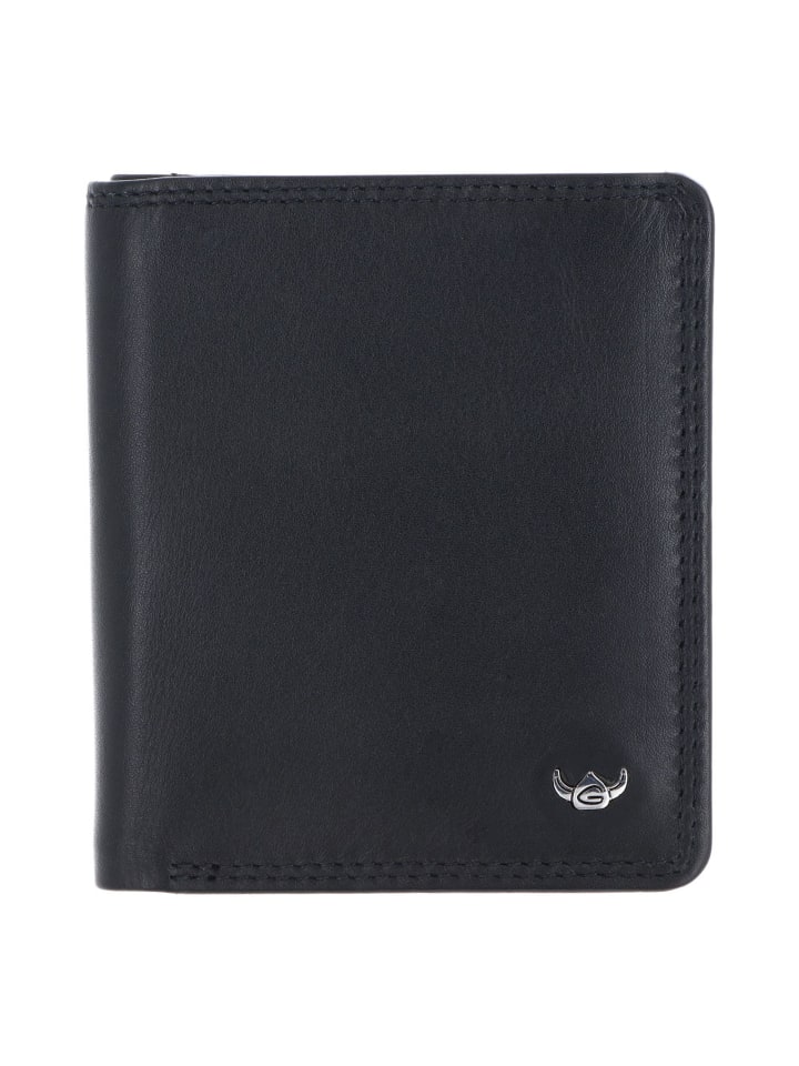 Polo Geldbörse RFID Schutz Leder 10 cm schwarz