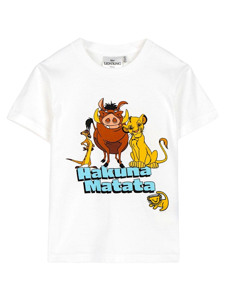 T-Shirt Disney König der Löwen Hakuna Matata in Weiß