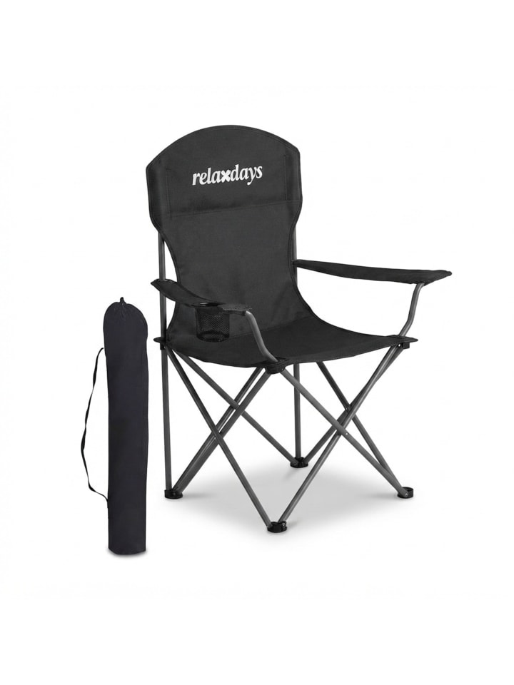2 x Camping Stuhl in Schwarz