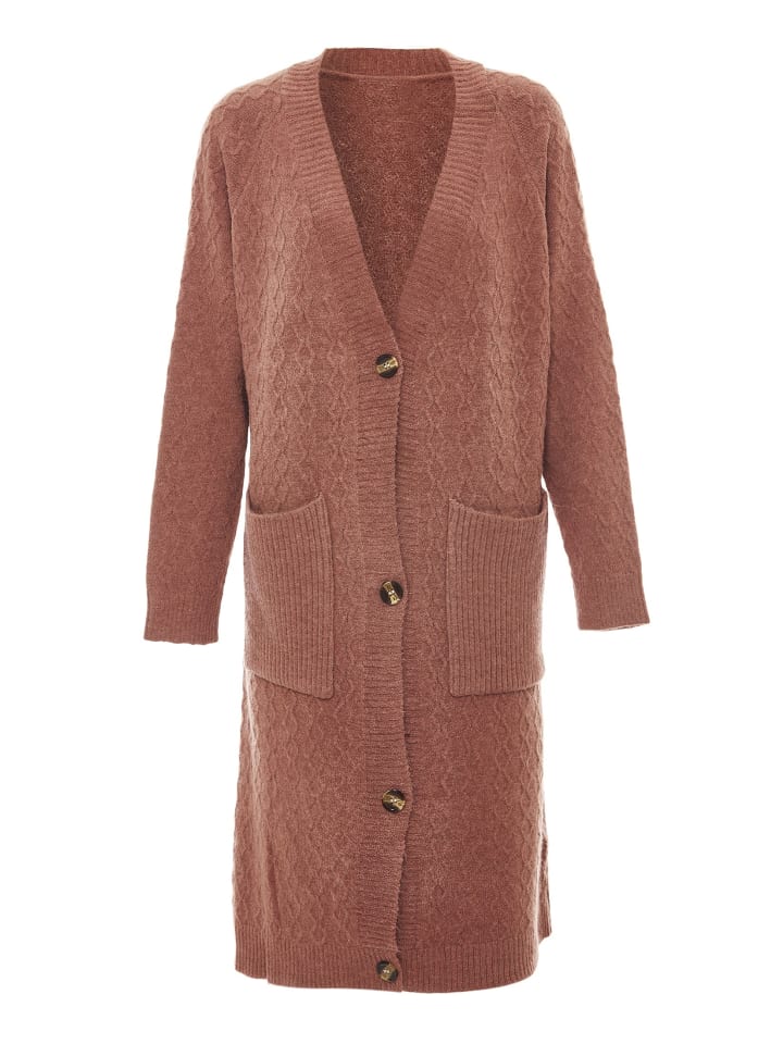 Damen Strickjacke in Dunkelrosa