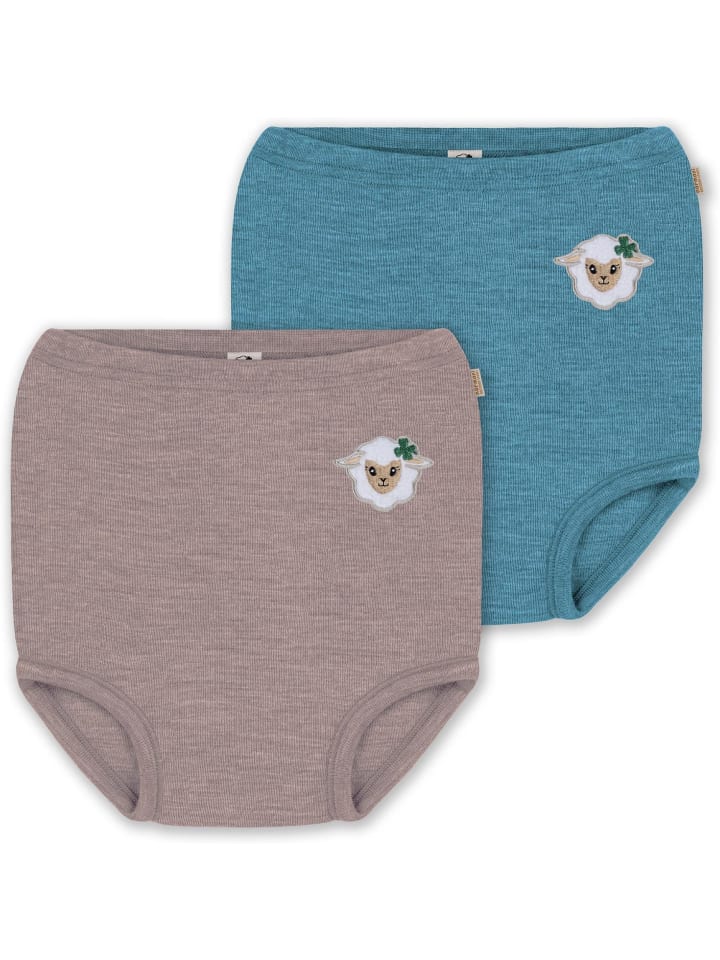 2er Pack Baby Merino Windelhose Tokoroa in Blau/Rosa