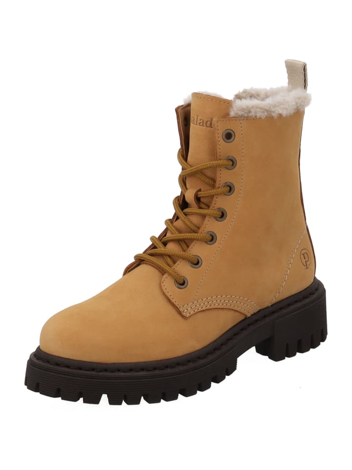 Schnürstiefel Giase in Camel/Dunkelbraun