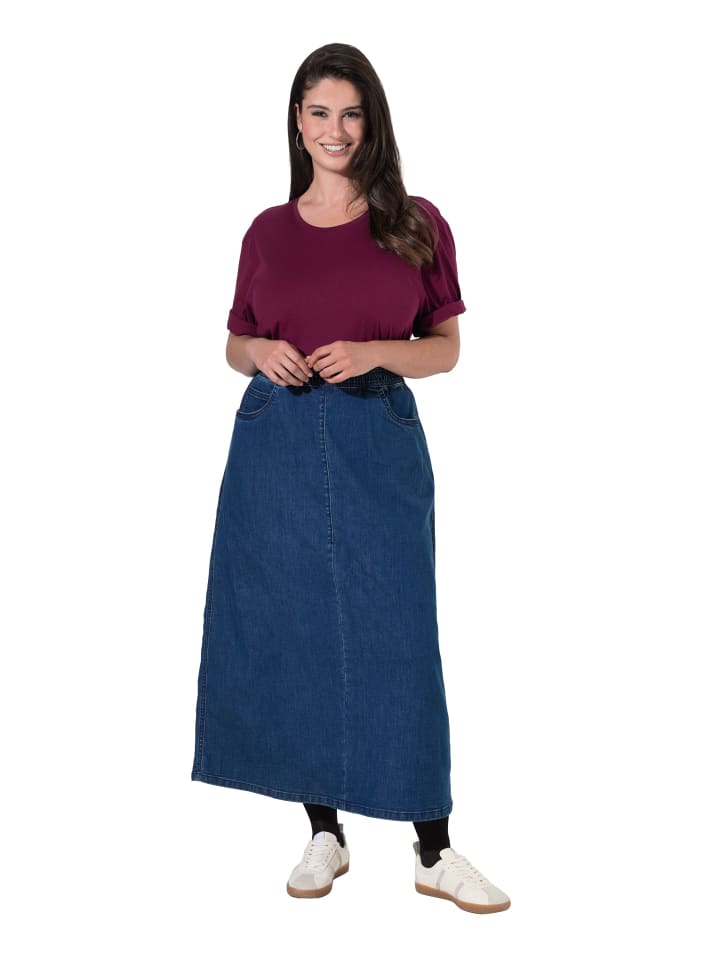 Jeansrock in dark blue denim