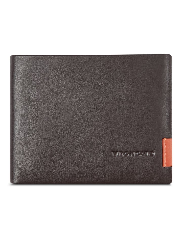 Monaco Geldbörse Leder 9 cm brown