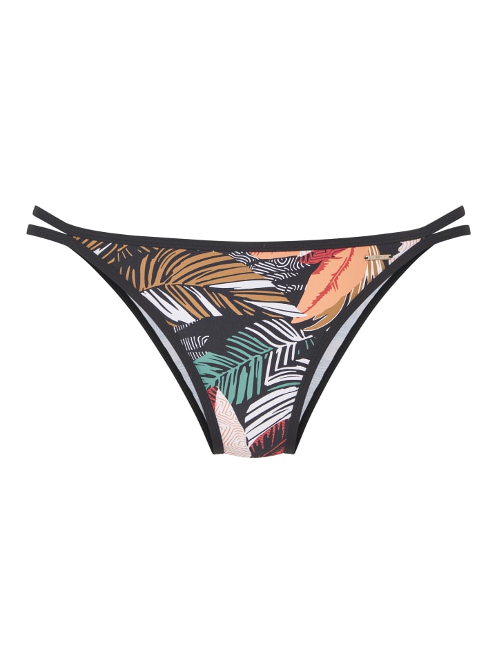 Bikini-Hose in schwarz bedruckt