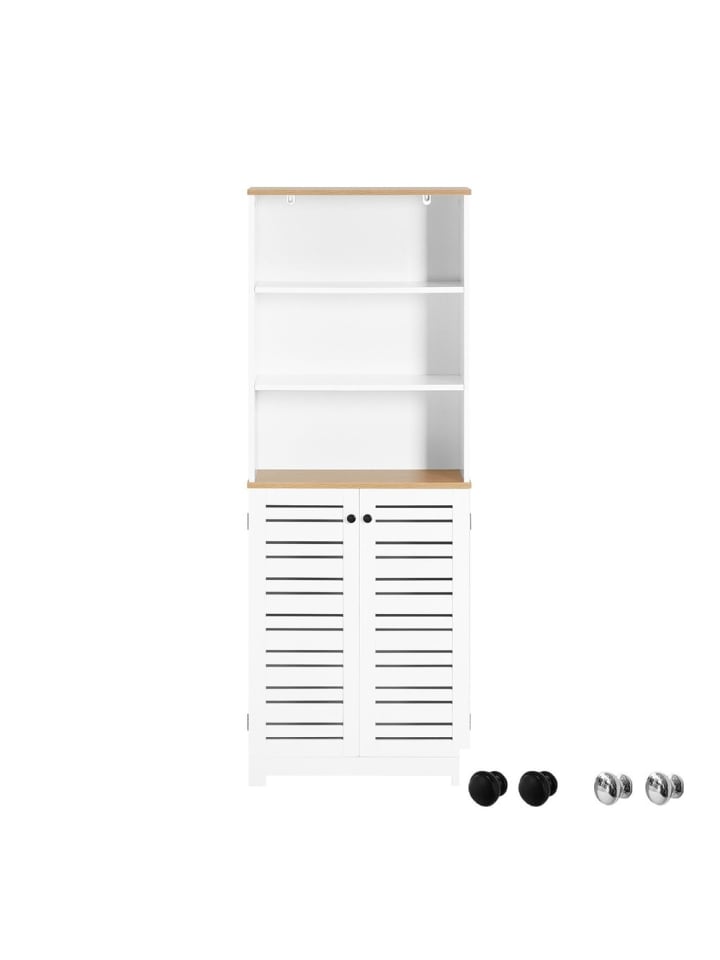 Badezimmerschrank in Reinweiß - (W) 30 x (H) 160 x (L) 60 cm