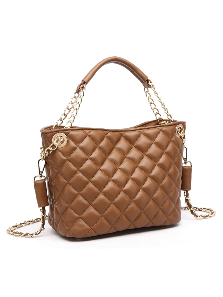 Schultertasche " New York " in braun