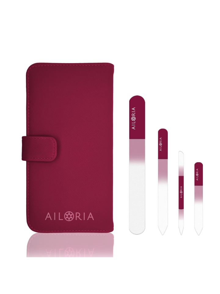 CONTOUR PRIME Glas-Nagelfeilenset in Magenta