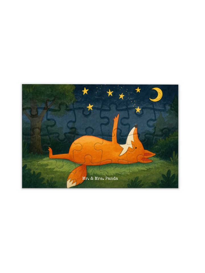 Puzzle Fuchs Sterne Design ohne Spruch in Weiß