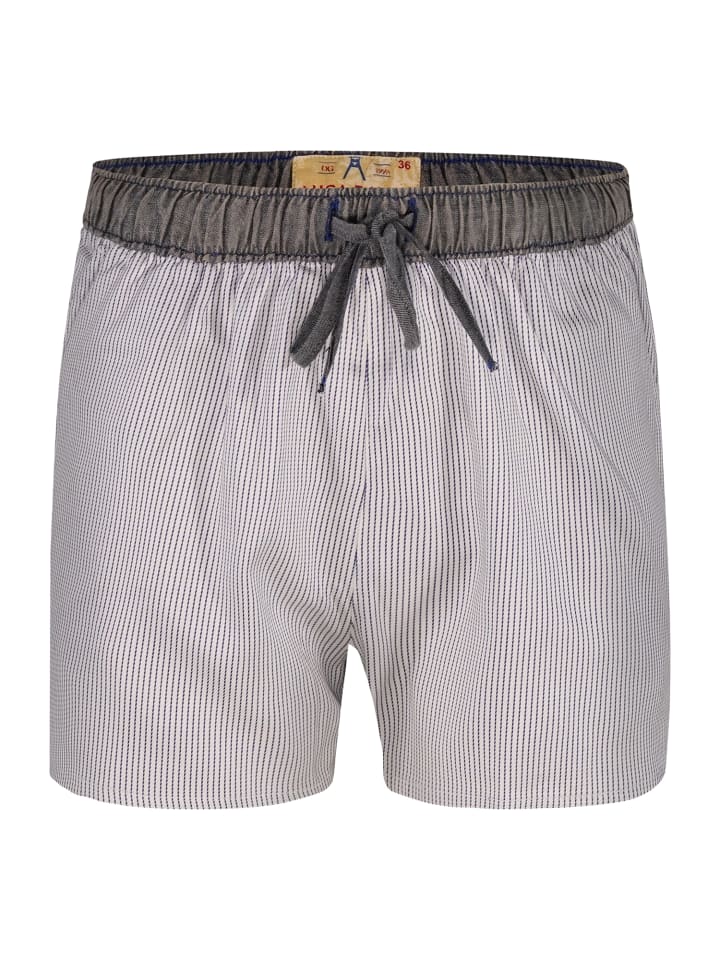 Pyjama-Shorts Olden Glory in Blau/Weiss