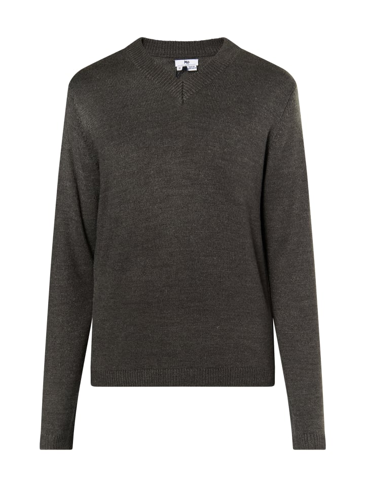 Herren Pullover in Dunkelgrau Melange