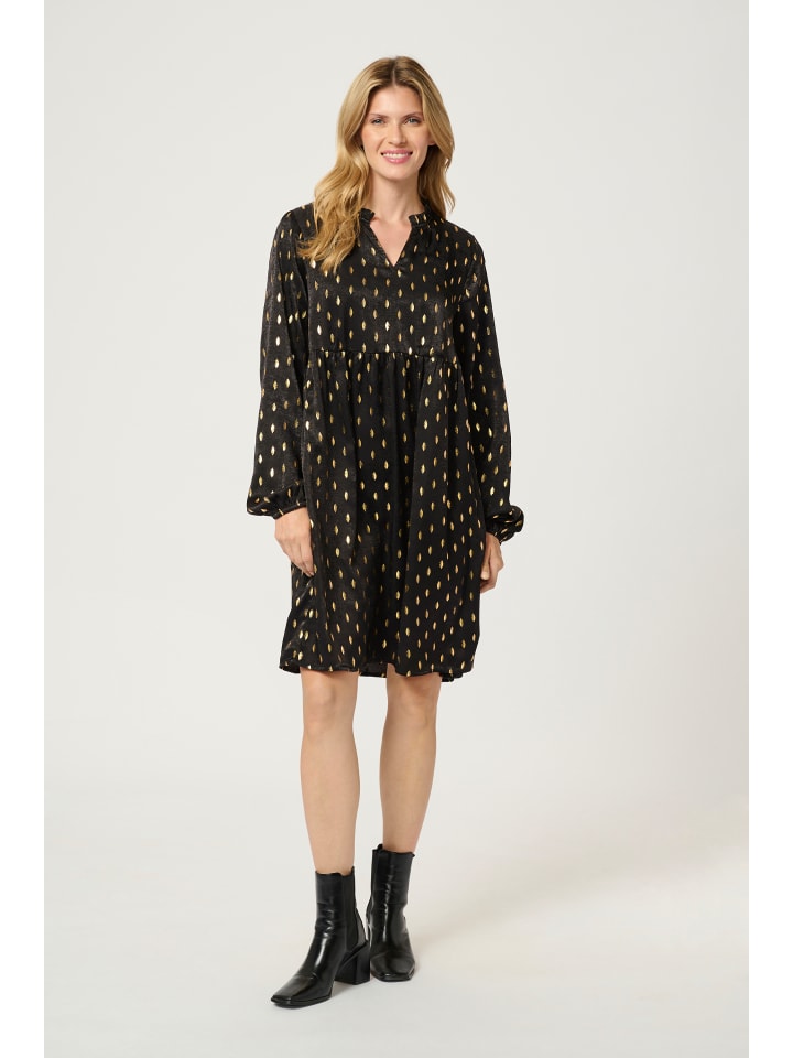 Kleid KAsofie Regular fit in Black With Foil Print