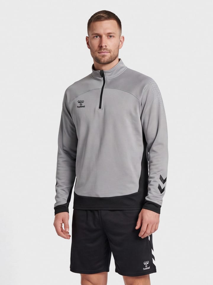 Halbreißverschluss Jacke Hmllead Herren in GREY MELANGE