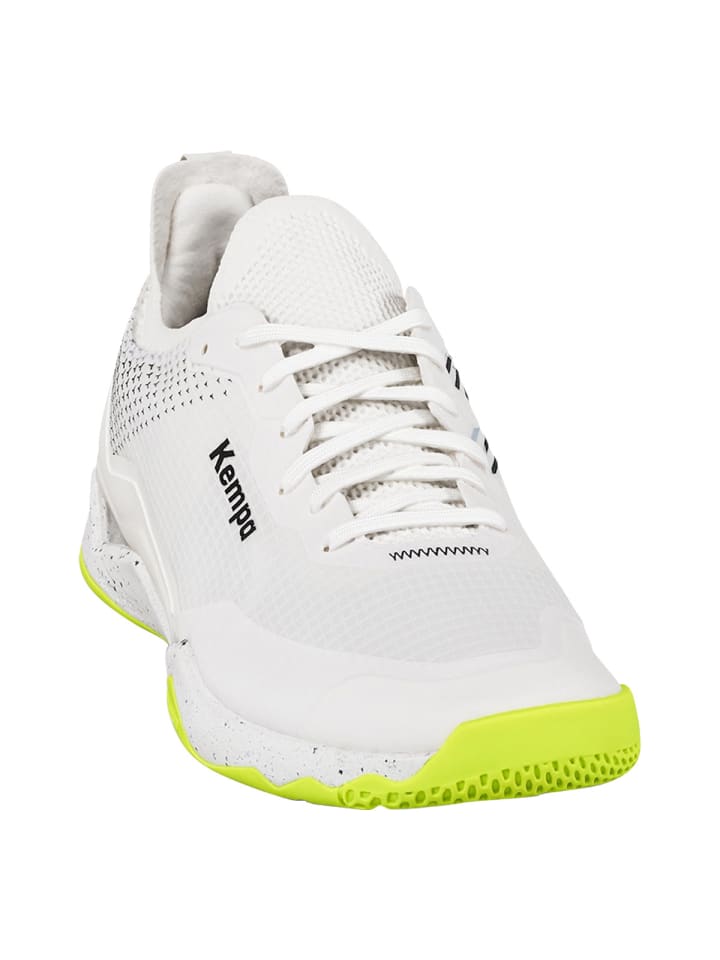 Hallen-Sport-Schuhe Wing Lite 3.0 in weiß/limonengrün/schwarz